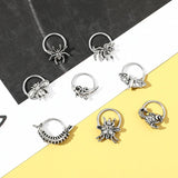 Insect Nose Ring Silver Gothic Stainless Steel Punk for Women Men