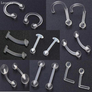 Acrylic Soft Rod Earrings & Nose Nails Set