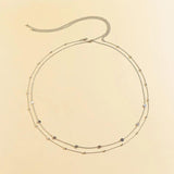 Sexy Thin Beads Link Body Chains Belt Waist Chain Pendant Silver