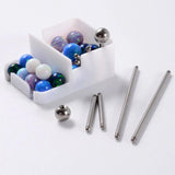 Surgical Steel Tongue Ring with Opal - 14G