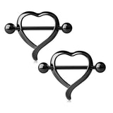 Punk Skeleton Nipple Shield Barbell Stainless Steel Rings