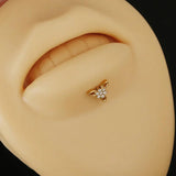 Titanium Tragus Cartilage Labret Lip Screw Earring Flat Back Stud