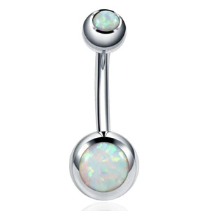 14G Opal Stone Navel Piercings Belly Button Piercings Dangle Earrings