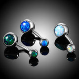 14G Opal Stone Navel Piercings Belly Button Piercings Dangle Earrings
