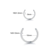 100pcs Circular Barbell Parts 14G 16G Replacements