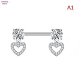 Heart Barbell Nipple Rings Stainless Steel Nipple Piercing