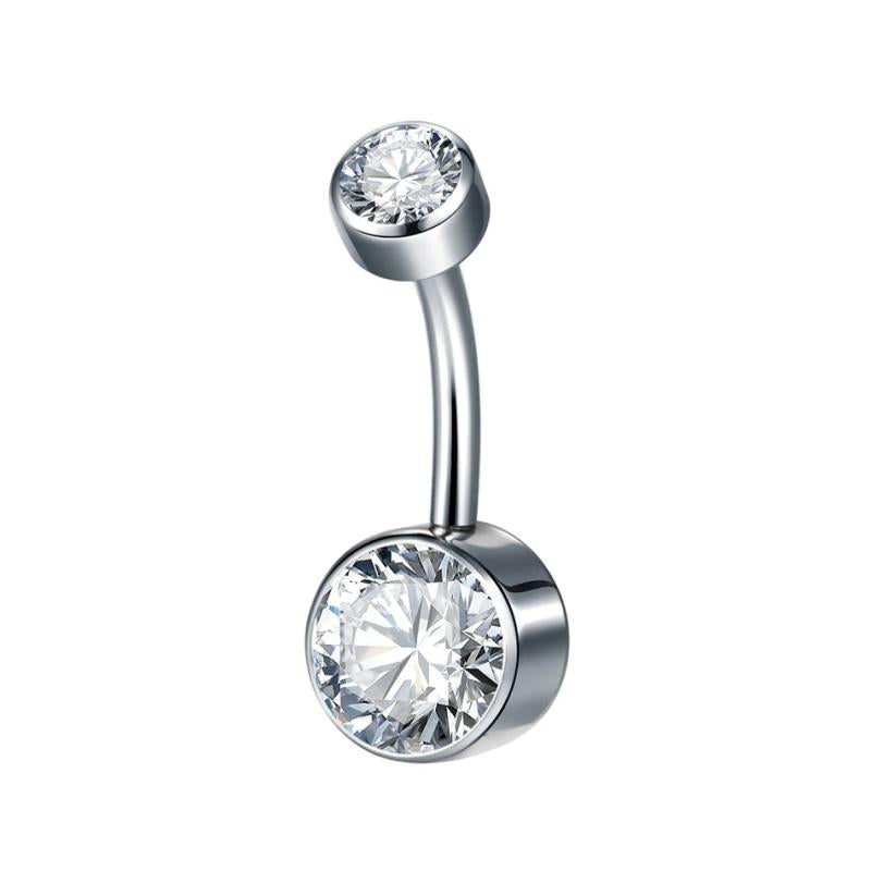 14G Titanium Navel Belly Button Rings CZ & Opal Navel Earrings