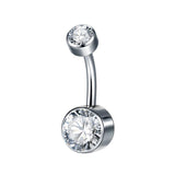 14G Titanium Navel Belly Button Rings CZ & Opal Navel Earrings