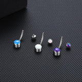14G Titanium Navel Belly Button Rings CZ & Opal Navel Earrings