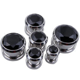 Zircon Flesh Tunnel Plug Ear Piercing Gauge Expander Jewelry Zirconia Earring