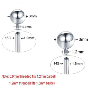 G23 Titanium Replacement Balls for Body Piercing Jewelry