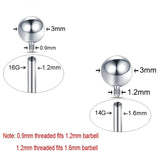 G23 Titanium Replacement Balls for Body Piercing Jewelry