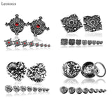 Leosoxs Retro Stainless Steel Ear Expansion Plug