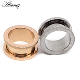 2pcs Steel Ear Tunnels Screw Earrings Gauges Kits Body Stretchers 3-25mm