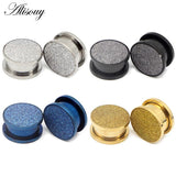 2pcs Steel Ear Tunnels Screw Earrings Gauges Kits Body Stretchers 3-25mm