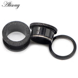 2pcs Steel Ear Tunnels Screw Earrings Gauges Kits Body Stretchers 3-25mm