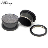 2pcs Steel Ear Tunnels Screw Earrings Gauges Kits Body Stretchers 3-25mm