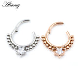 Star Skull Crystal Zircon Cartilage Earring Stainless Steel Septum Nose Rings