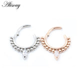 Star Skull Crystal Zircon Cartilage Earring Stainless Steel Septum Nose Rings