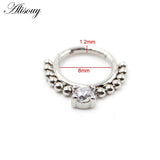 Star Skull Crystal Zircon Cartilage Earring Stainless Steel Septum Nose Rings