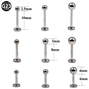 5PCS Titanium Ball Top Lip Ring Labret Tragus Earrings 16g