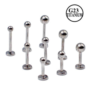5PCS Titanium Ball Top Lip Ring Labret Tragus Earrings 16g