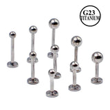 5PCS Titanium Ball Top Lip Ring Labret Tragus Earrings 16g