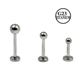 5PCS Titanium Ball Top Lip Ring Labret Tragus Earrings 16g