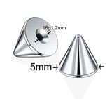 100pcs Stainless Steel Piercing Attachments DIY Jewelry