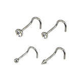 12PCS/14PCS/20PCS/21PCS Rhinestone Nose Studs Ring Hoop