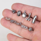 Skull Spider Rose Barbell Tongue Ring 14G