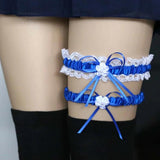 2 Pcs Princess Cosplay Lace Floral Garter Belt Leg Ring
