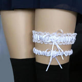 2 Pcs Princess Cosplay Lace Floral Garter Belt Leg Ring