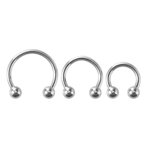 3pcs Hoop Nose Ring Stainless Steel Body Jewelry 16G