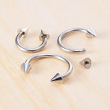 3pcs Hoop Nose Ring Stainless Steel Body Jewelry 16G