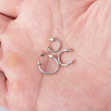 3pcs Hoop Nose Ring Stainless Steel Body Jewelry 16G
