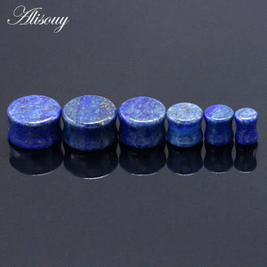 2pcs Stone Ear Plugs Tunnels Ear Gauge Piercing Stretchers Flesh Earlets