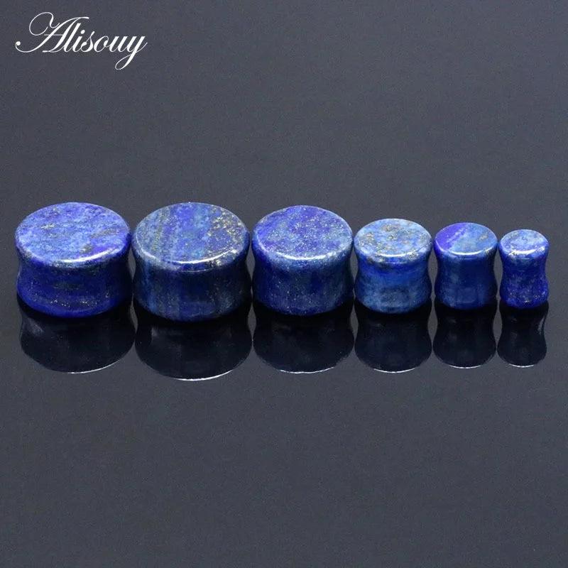 2pcs Stone Ear Plugs Tunnels Ear Gauge Piercing Stretchers Flesh Earlets