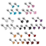 5Pcs Tragus Barbell Earring Cartilage Piercing Ear Stud Gem Sexy