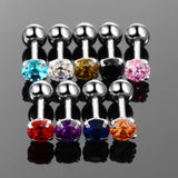 5Pcs Tragus Barbell Earring Cartilage Piercing Ear Stud Gem Sexy