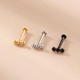 1.2*8mm Stainless Steel Lip Stud Body Jewelry Bead for Women Teens