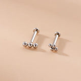 1.2*8mm Stainless Steel Lip Stud Body Jewelry Bead for Women Teens