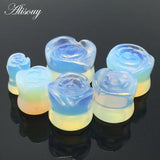 Flower Stone Ear Plugs Gauges Earrings Ear Plug Flesh Tunnel Piercing