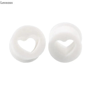 Leosoxs 2 piece Heart Shaped Silicone Ear Pins
