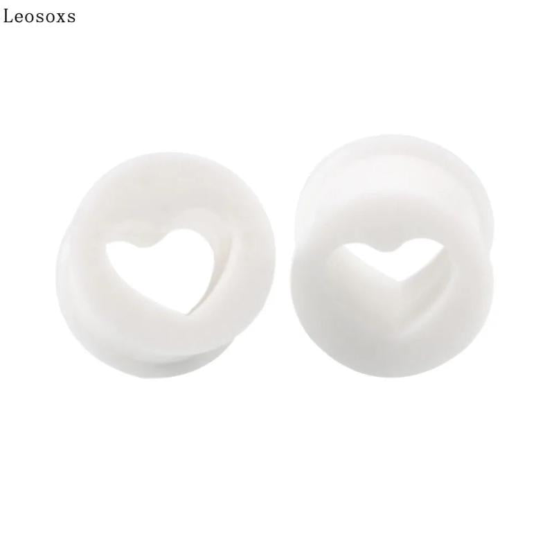 Leosoxs 2 piece Heart Shaped Silicone Ear Pins