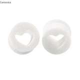 Leosoxs 2 piece Heart Shaped Silicone Ear Pins