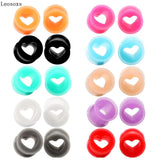 Leosoxs 2 piece Heart Shaped Silicone Ear Pins