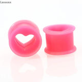 Leosoxs 2 piece Heart Shaped Silicone Ear Pins