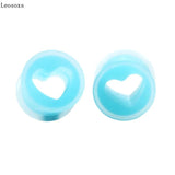 Leosoxs 2 piece Heart Shaped Silicone Ear Pins