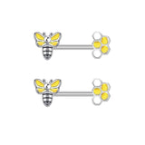 Cat Nipple Piercing Stainless Steel Zircon Nipple Ring Sexy Butterfly Flower